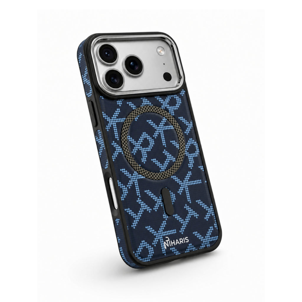 iPhone 17 Pro Max Magnetic Shockproof Street Fashion - Blue