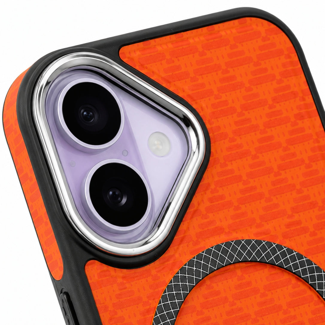 iPhone 17 Magnetic Shockproof City Scenery - Orange