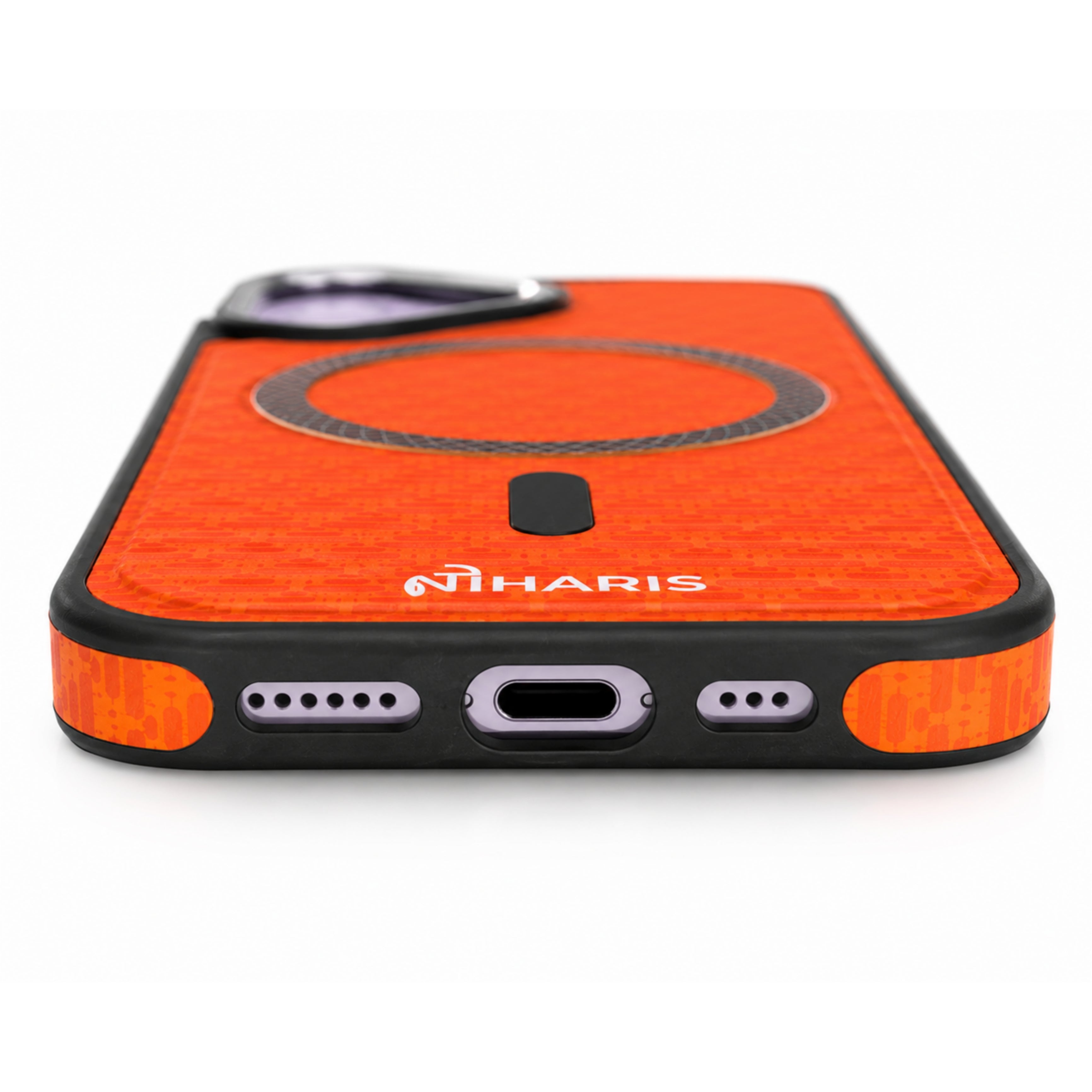 iPhone 17 Magnetic Shockproof City Scenery - Orange