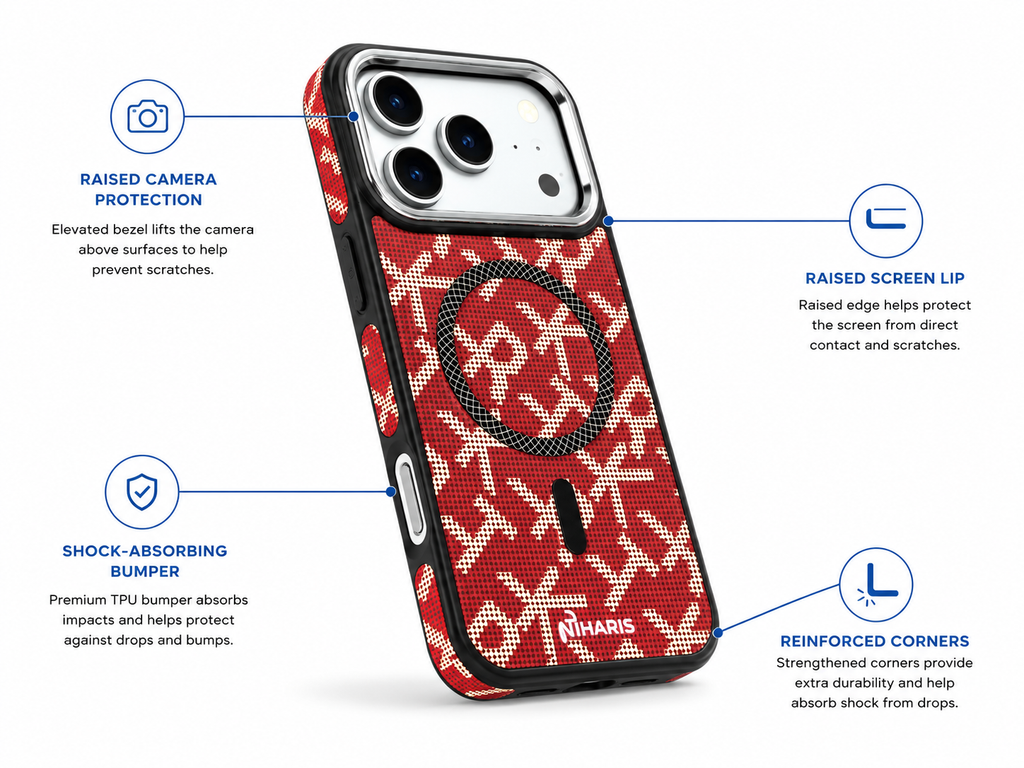 iPhone 17 Pro Max Magnetic Shockproof Street Fashion - Red