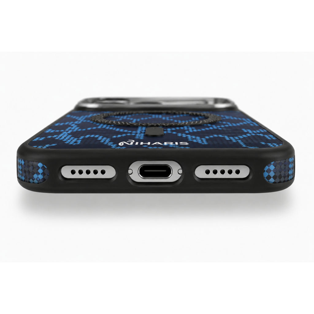 iPhone 17 Pro Max Magnetic Shockproof Street Fashion - Blue