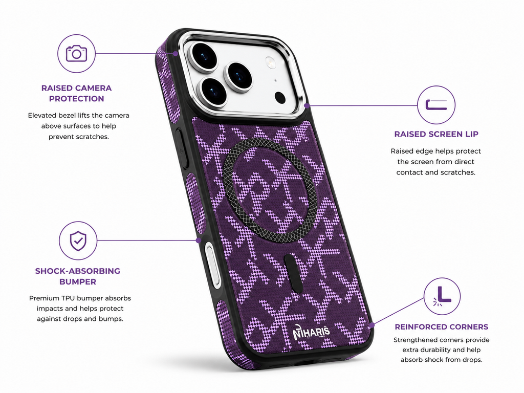 iPhone 17 Pro Max Magnetic Shockproof Street Fashion - Lavender